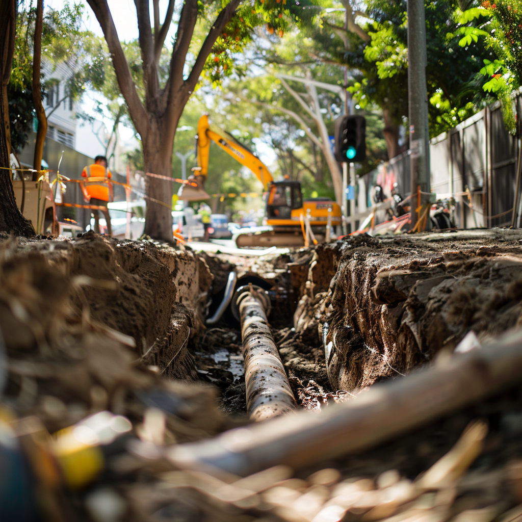 Professional trench excavation ensures efficient pipe repairs in Woollahra.